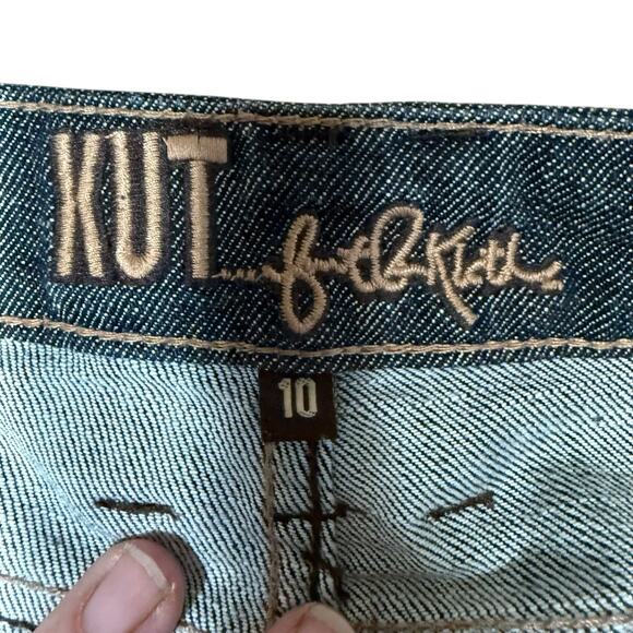 Kut From The Kloth Jeans Boot Cut Dark Wash Blue Denim Womens Size 10 KP011EQMCK - Picture 5 of 11